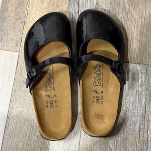 Birkenstock Black Patent Leather Mules